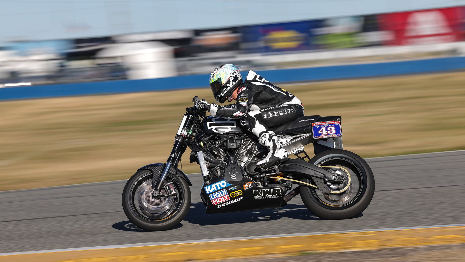 KWR Super Hooligan Pan America motorcycle. Photo credit - KWR Harley-Davidson Team