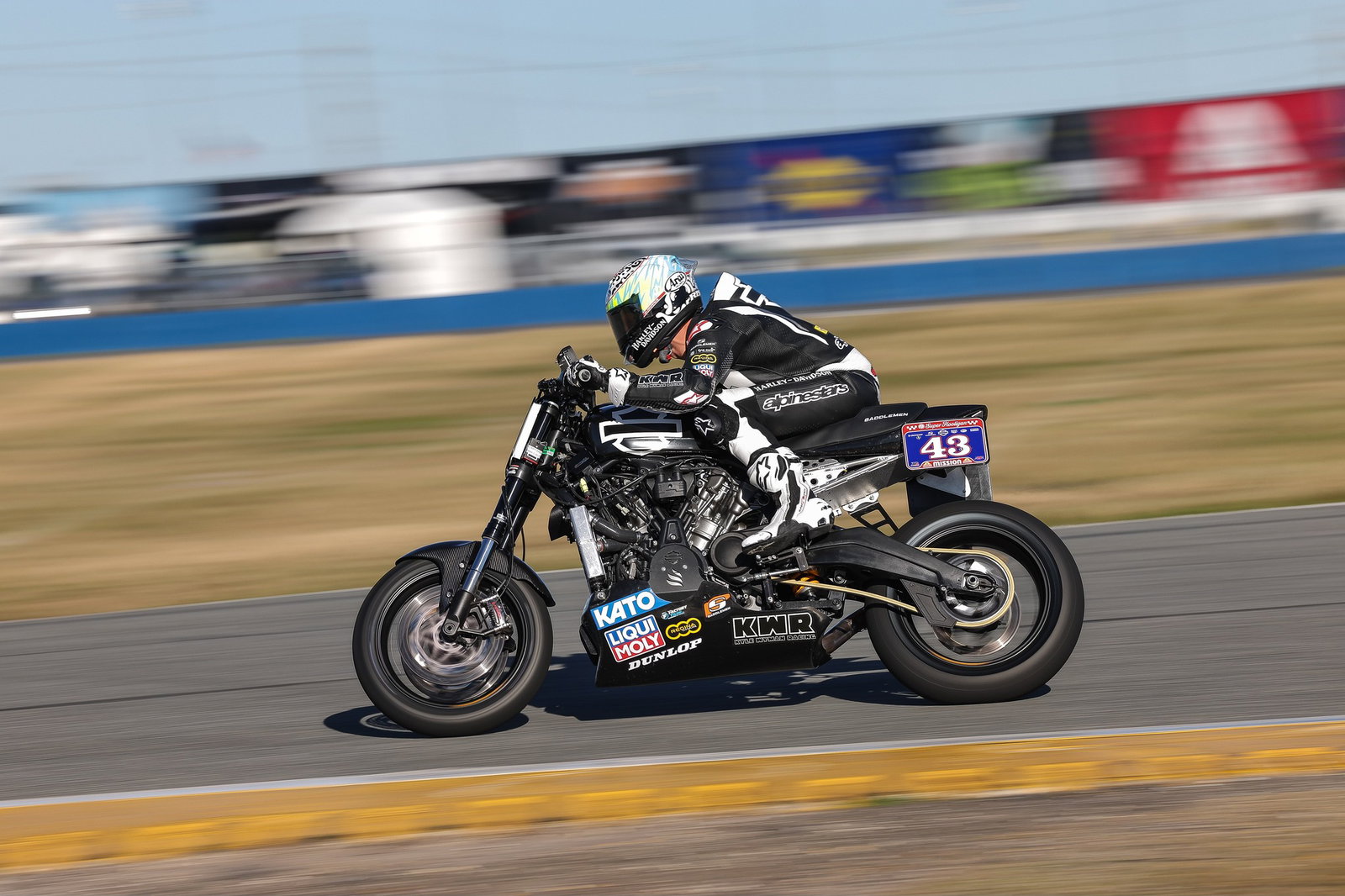 KWR Super Hooligan Pan America motorcycle. Photo credit - KWR Harley-Davidson Team