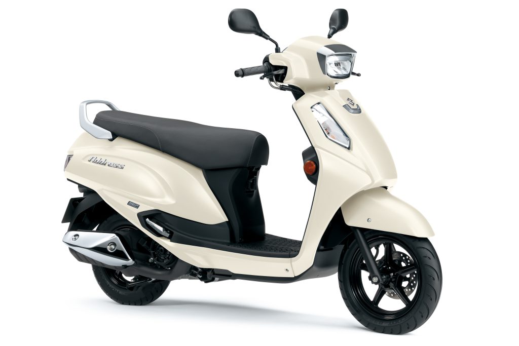 2026 Suzuki Address 125 in a Pearl White colourway