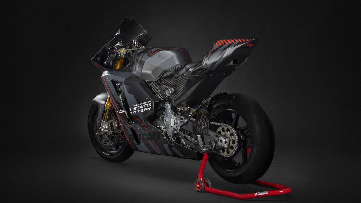 Ducati V21L electric race bike. Photo credit - Volkswagen AG