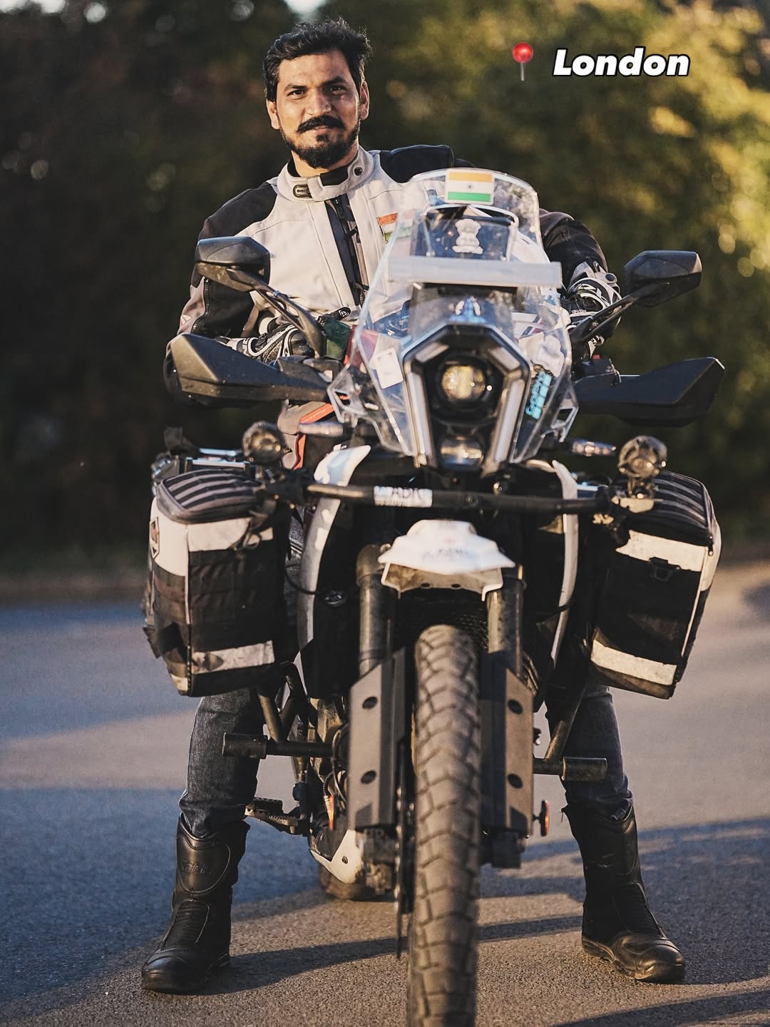 Yogesh Alekari on his previous bike