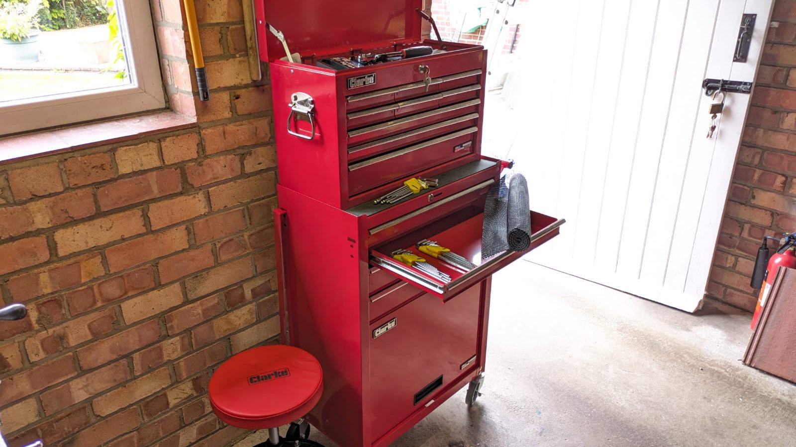The Clarke CTC1300C Mechanics' Tool Chest & Cabinet Set