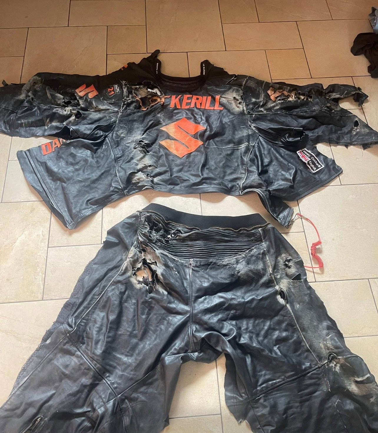 Danny Cockerill's kit took a serious beating