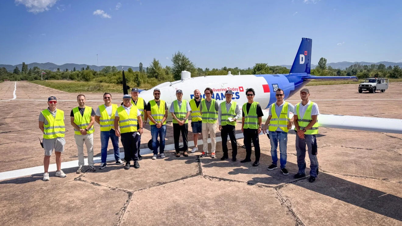 Kawasaki and Dronamics employees Photo credit - Dronamics