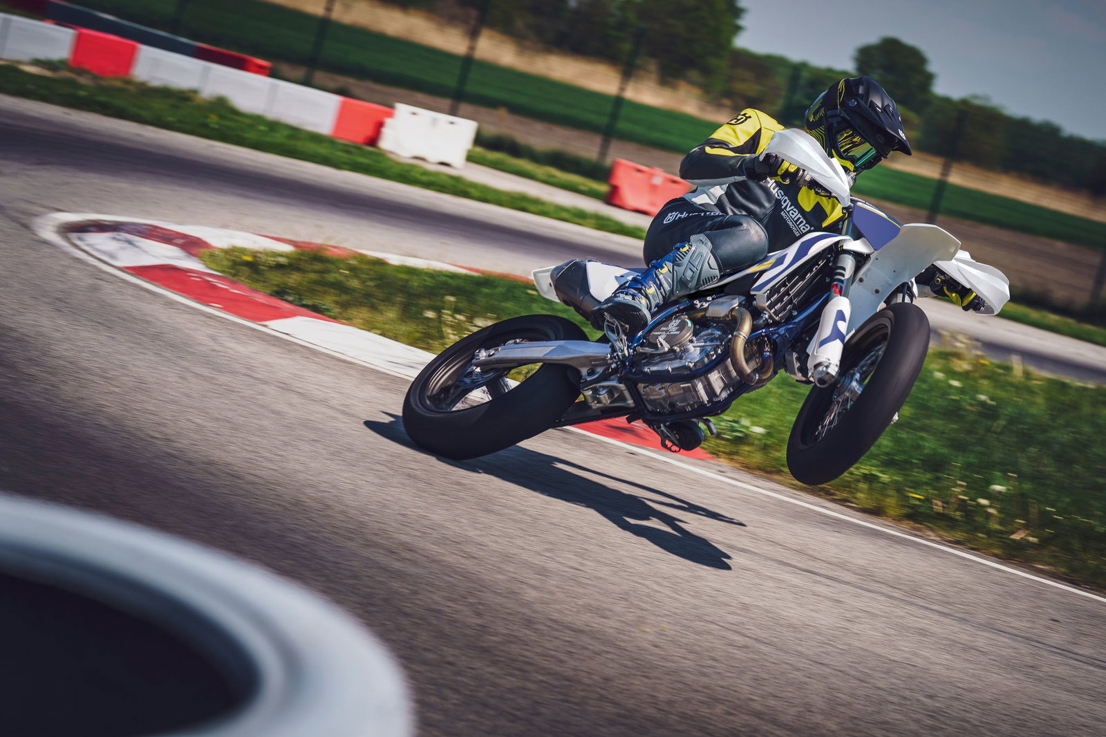 New Husqvarna FS 450 supermoto on-track