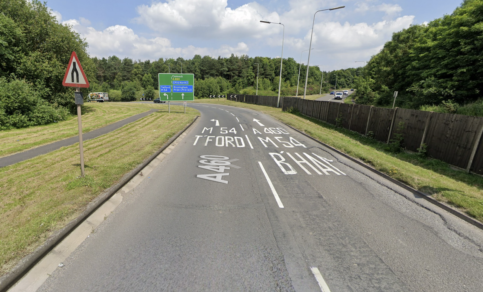 A460 junction with M54