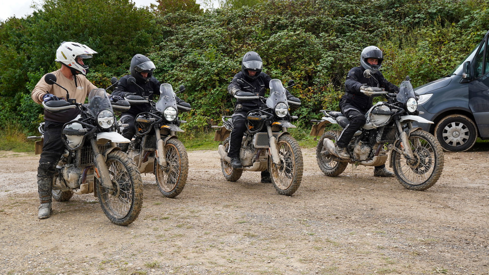 Royal Enfield Himalayan 450 motorcycles used by British Army soldiers