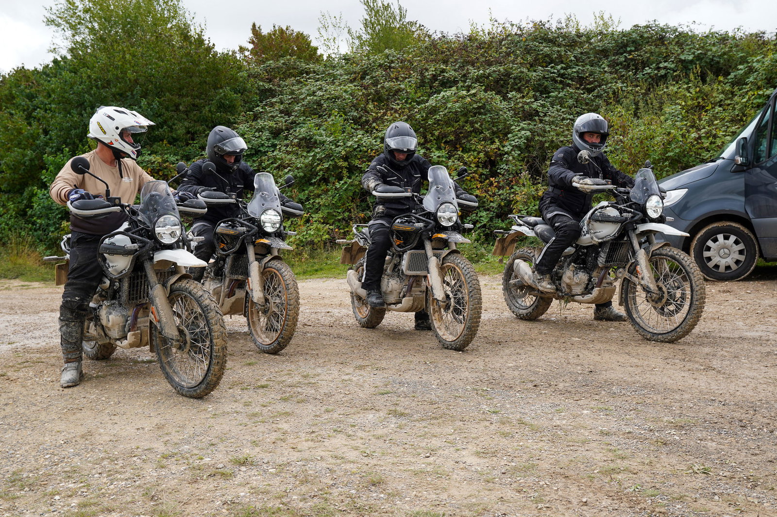 Royal Enfield Himalayan 450 motorcycles used by British Army soldiers