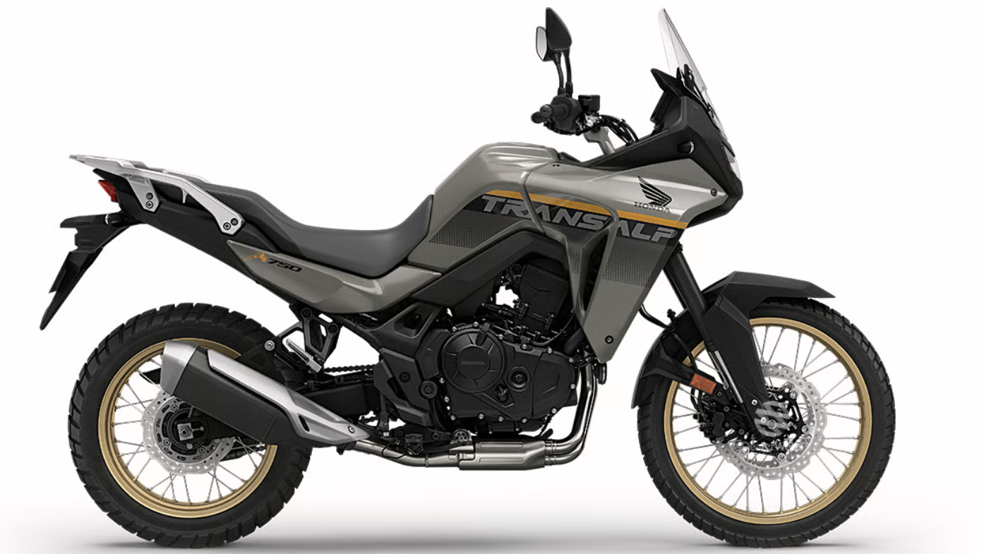 2025 Honda XL750 Transalp in grey. Photo credit - Blade Motorcycles