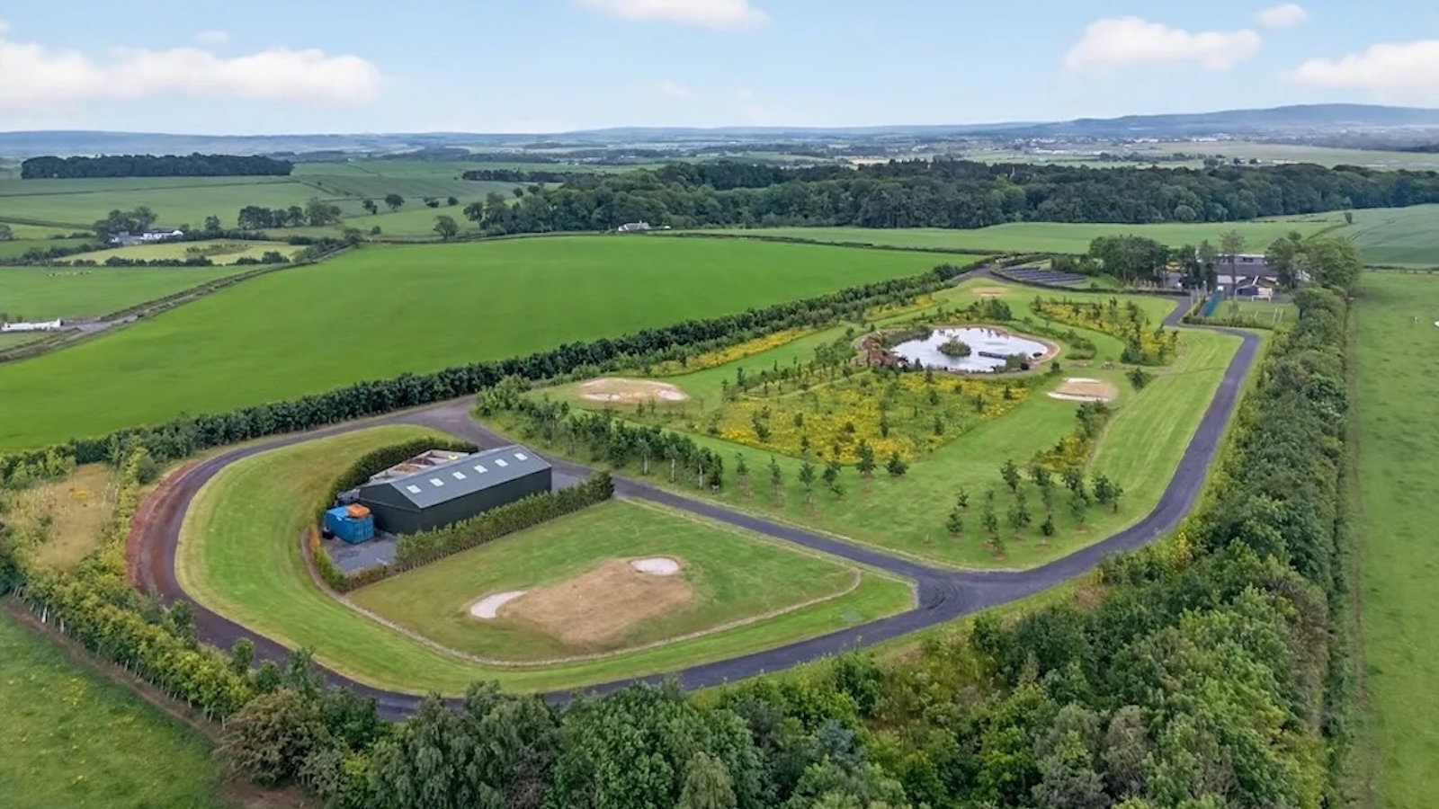 A UK house with its own race track in the grounds