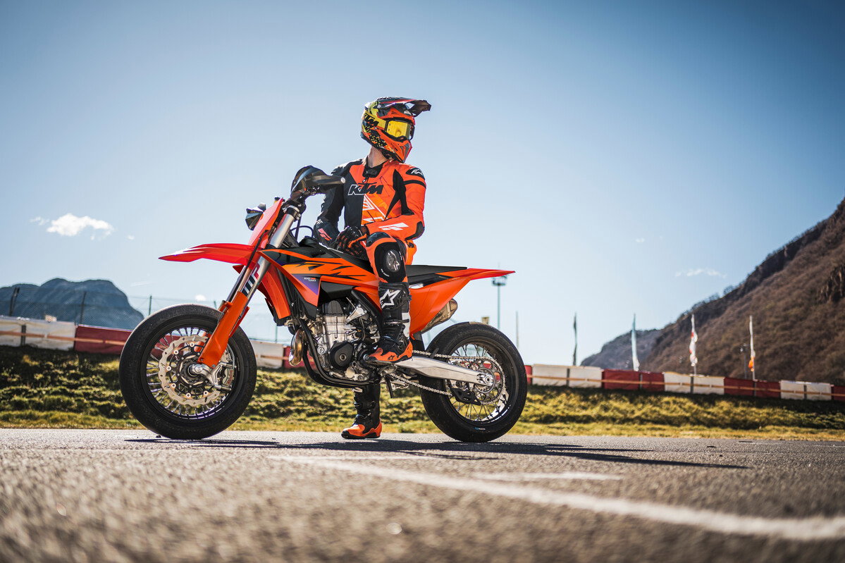 KTM 450 SMR on a short circuit