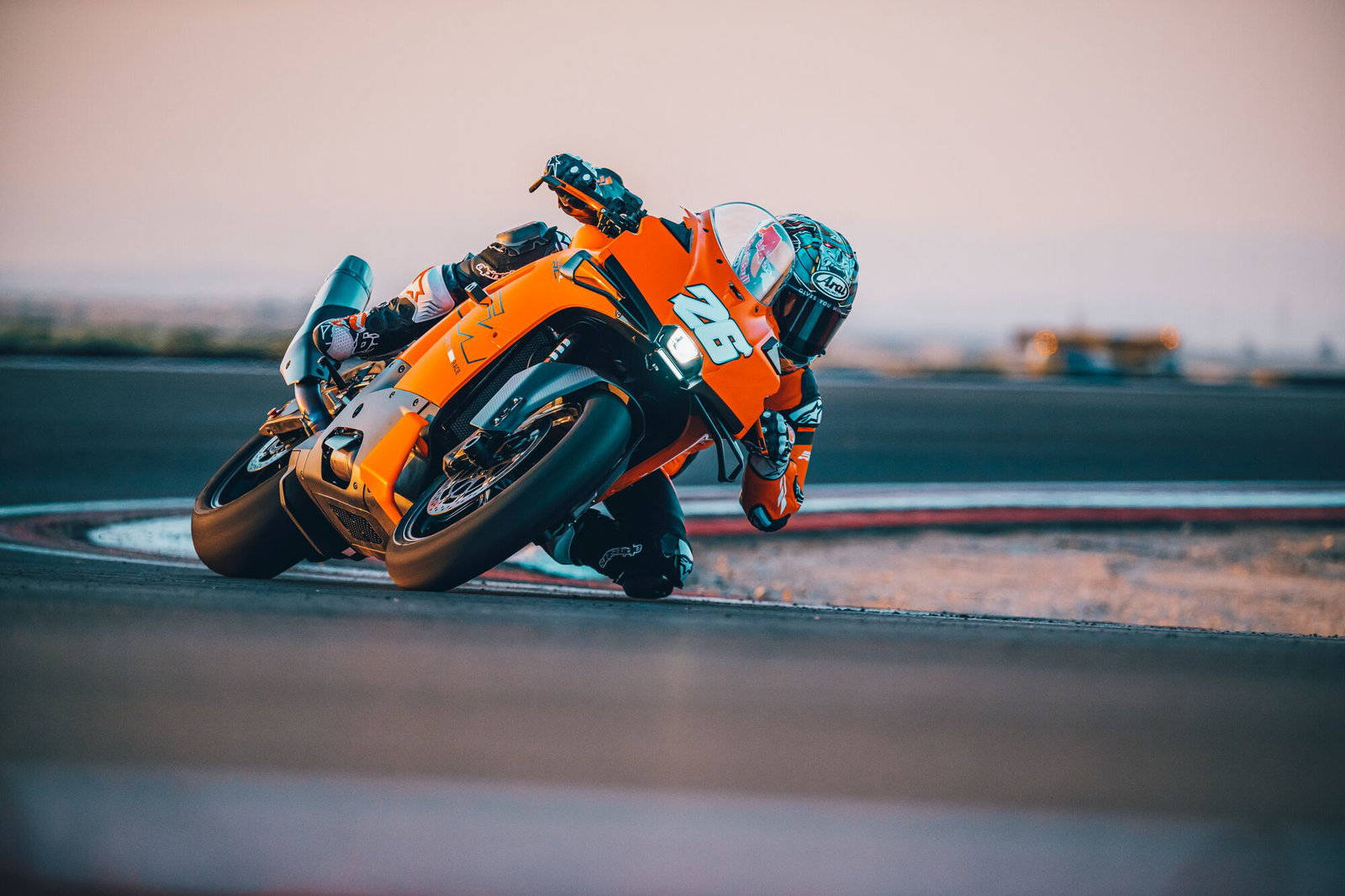KTM 990 RC R being ridden on track