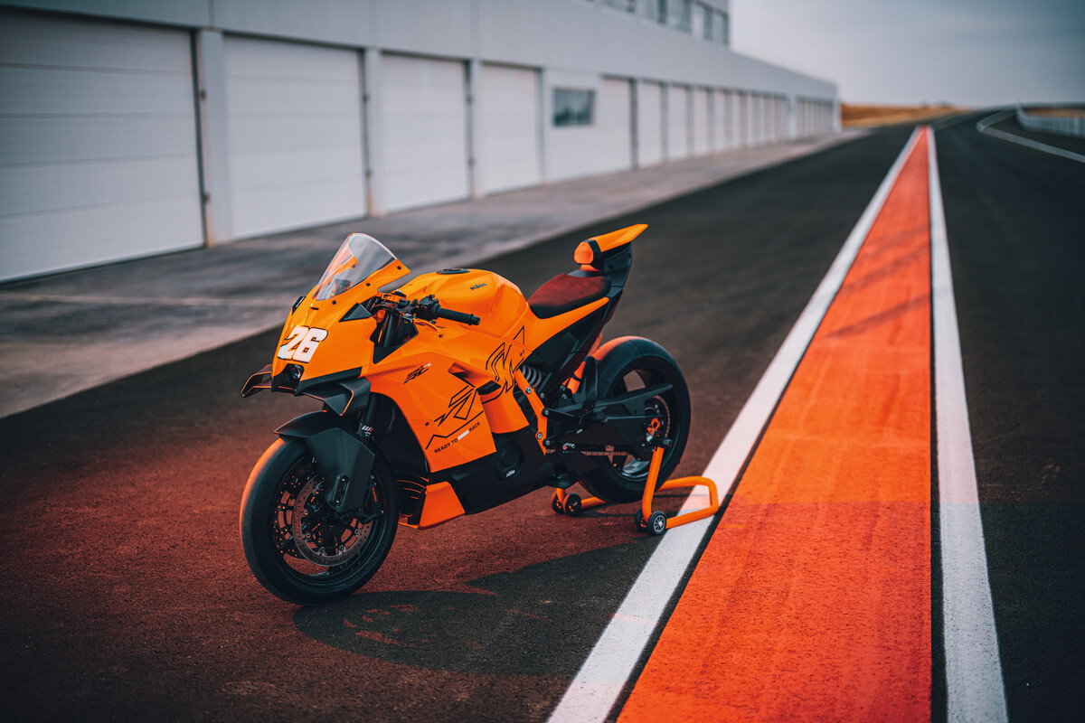 New KTM 990 RC R in pit lane