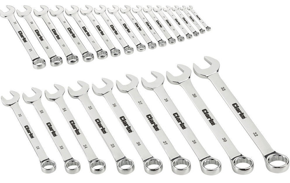 Clarke CHT804 25 Piece Combination Spanner Set