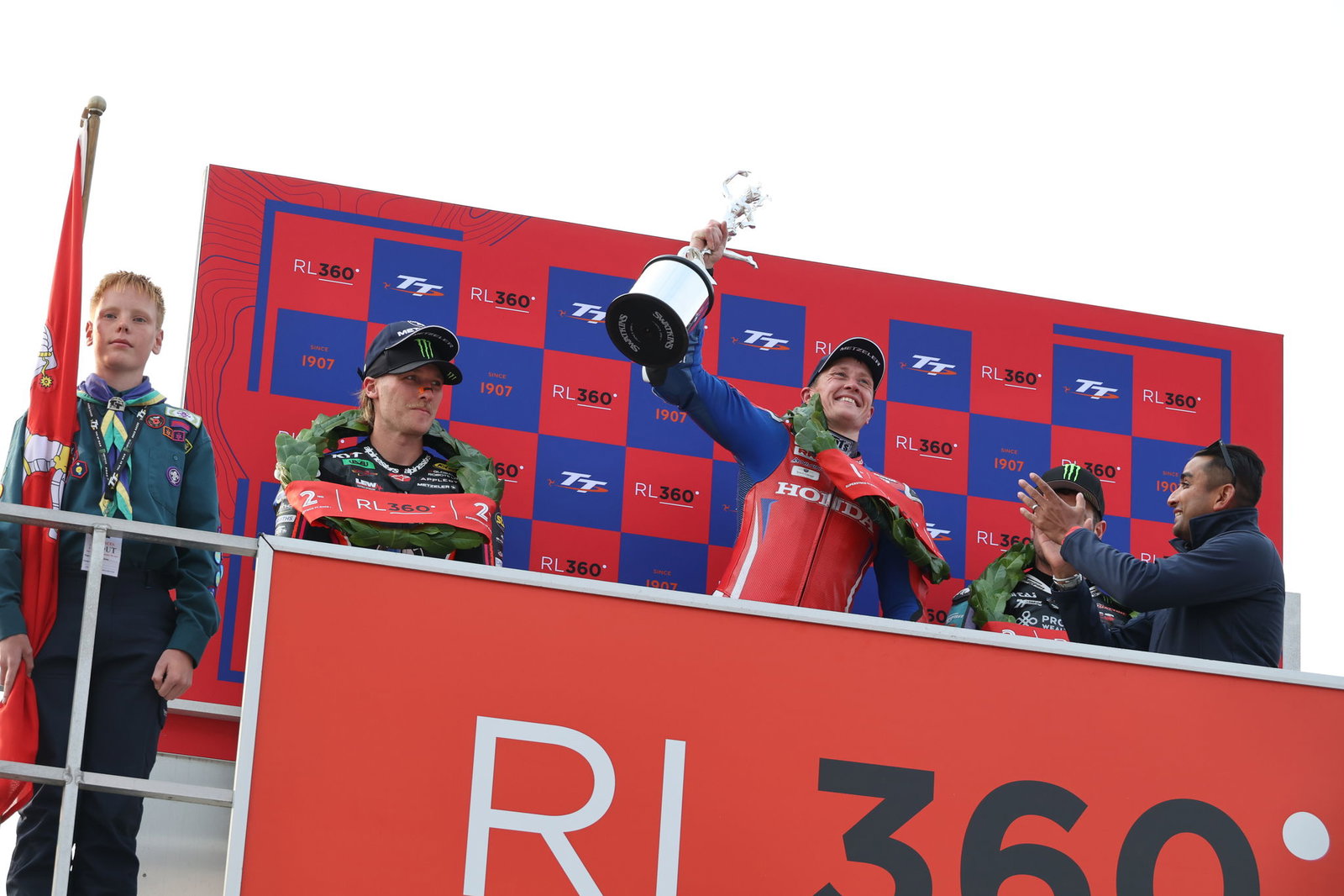 Dean on top of the Superstock podium