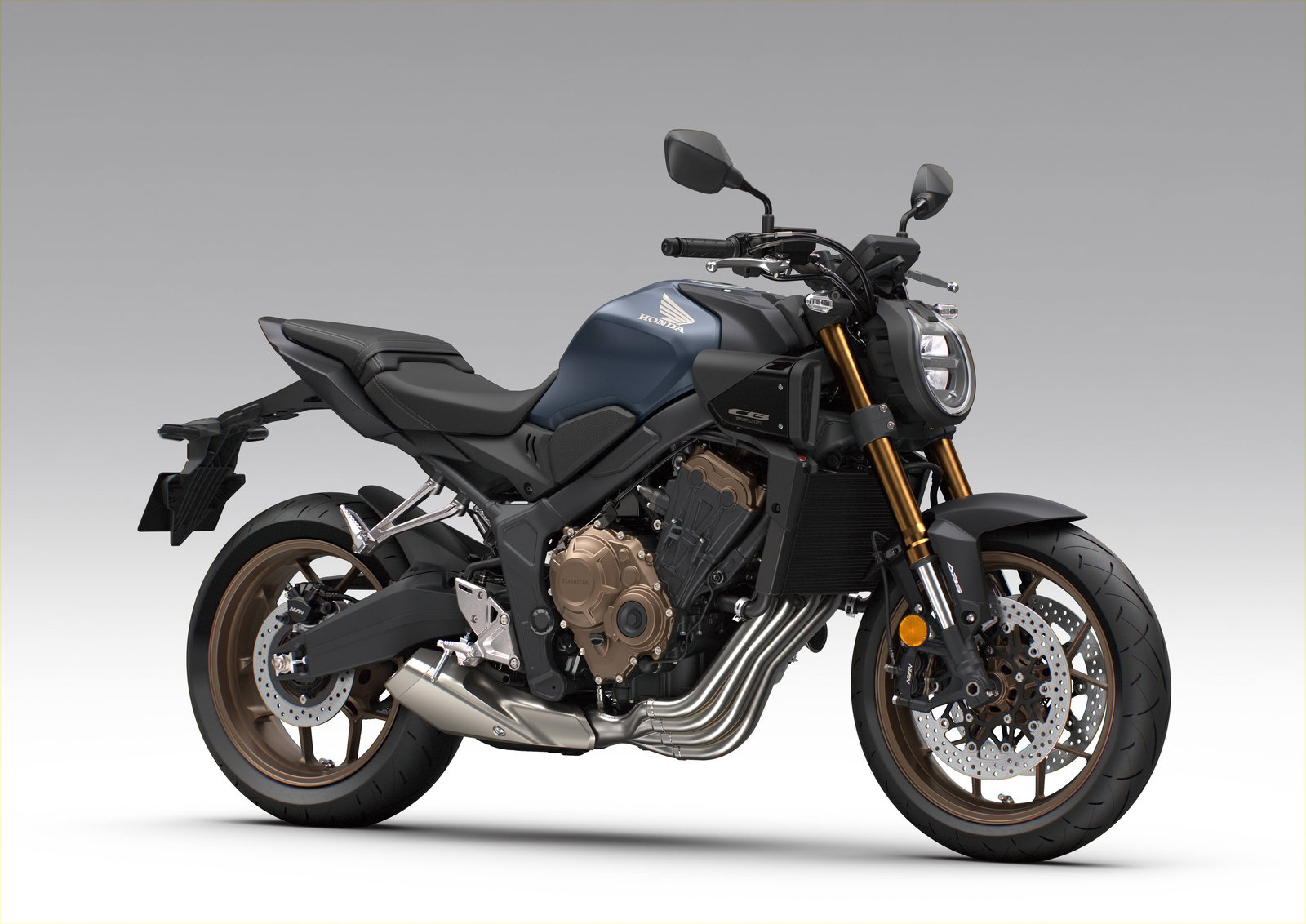 Honda CB650R in dark blue