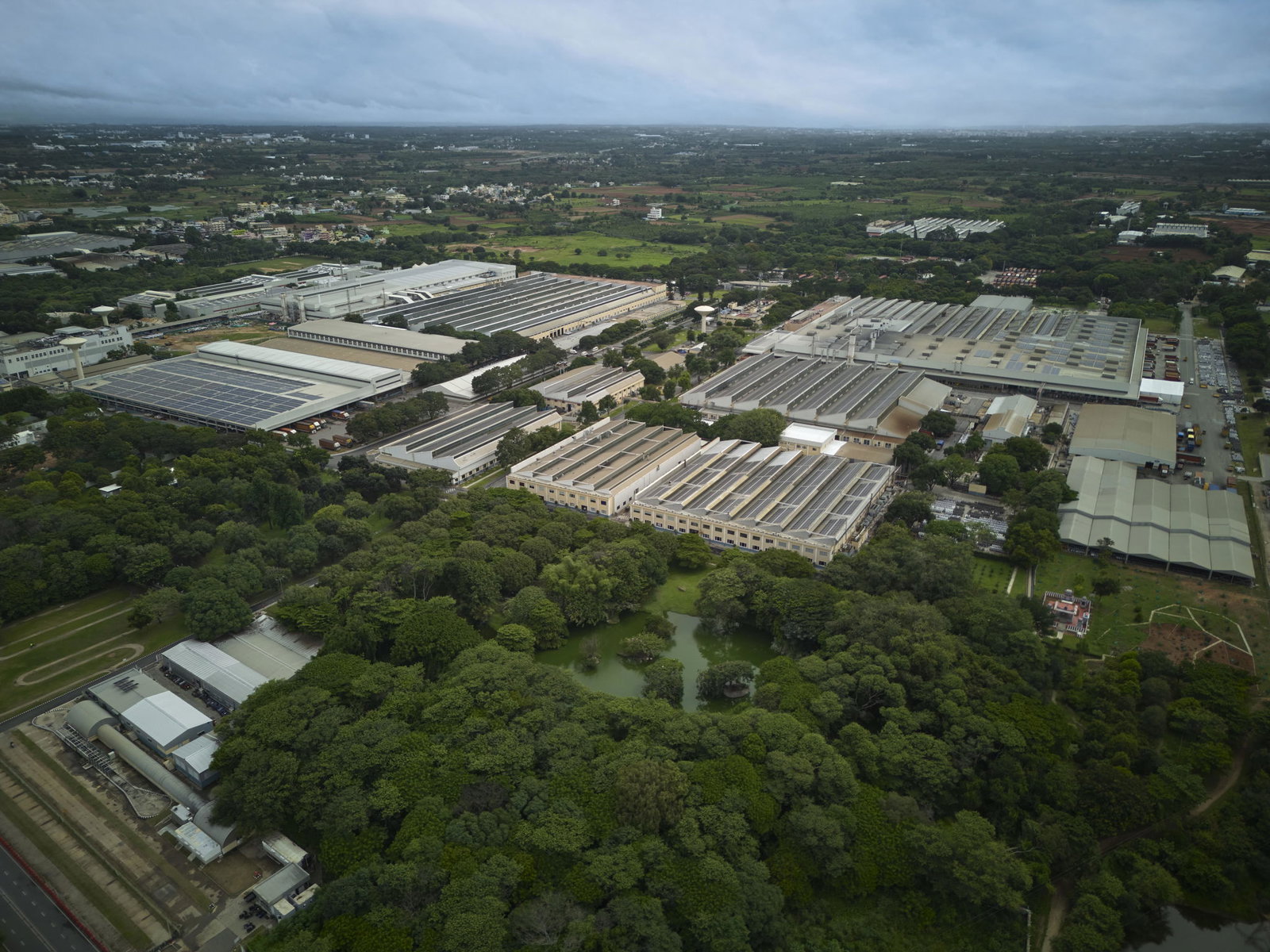 The TVS factory from the air