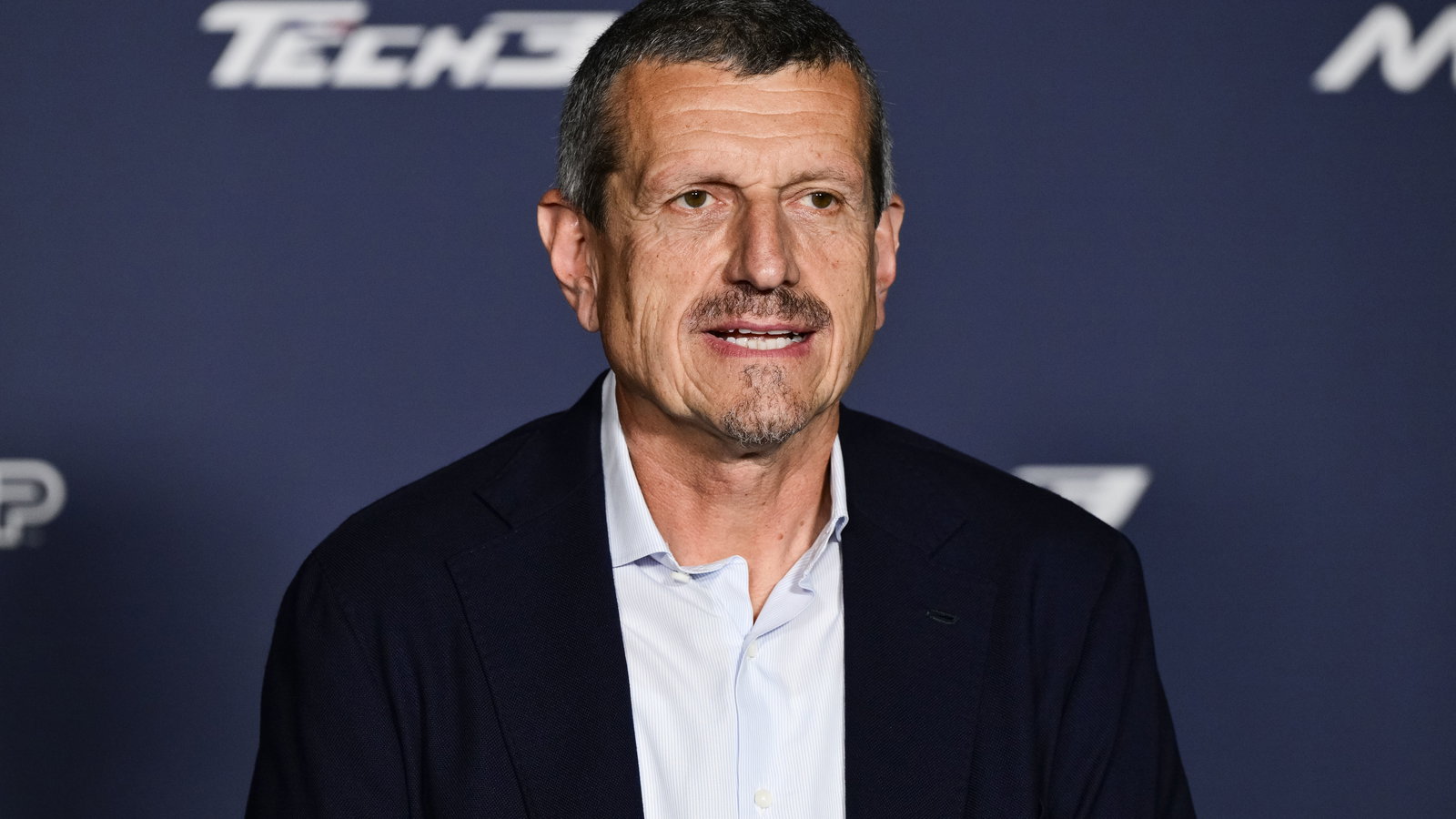 Guenther Steiner during a MotoGP press conference. Photo credit - Gold and Goose