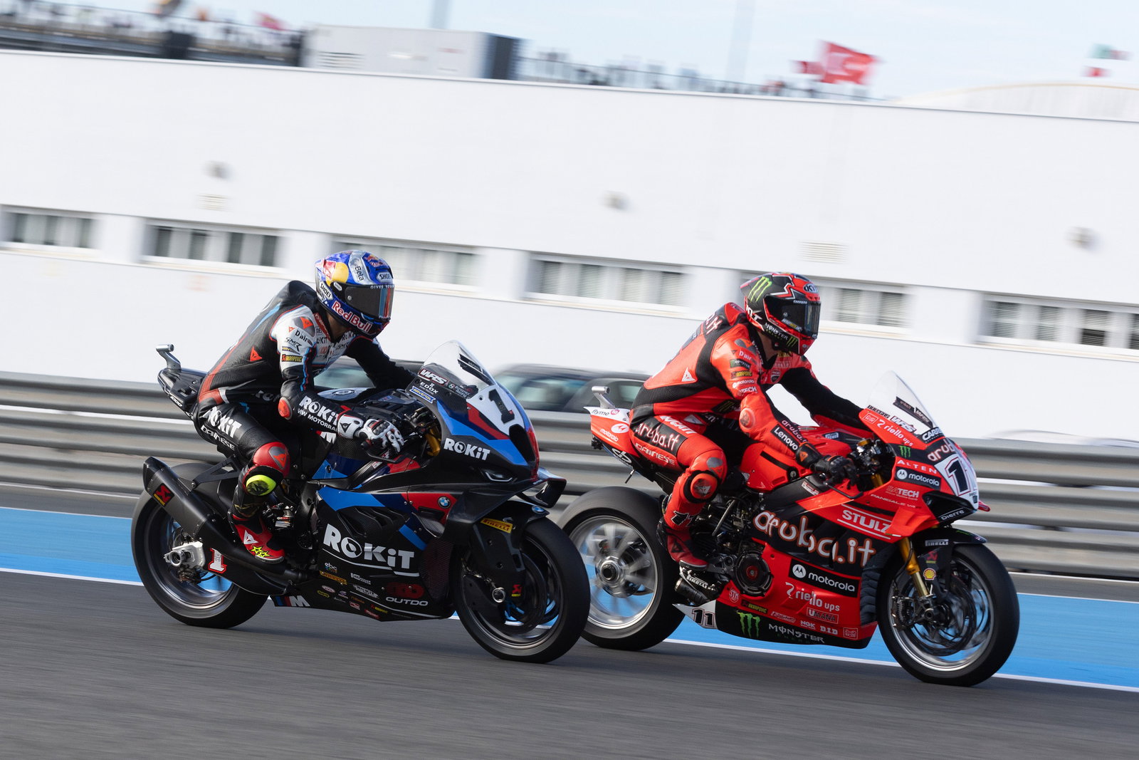 Nicolo Bulega battling Toprak Razgatlioglu at Jerez