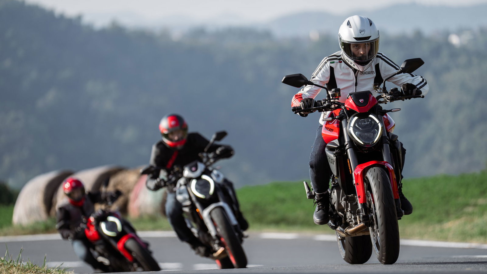 The new Ducati Monster V2 on the road