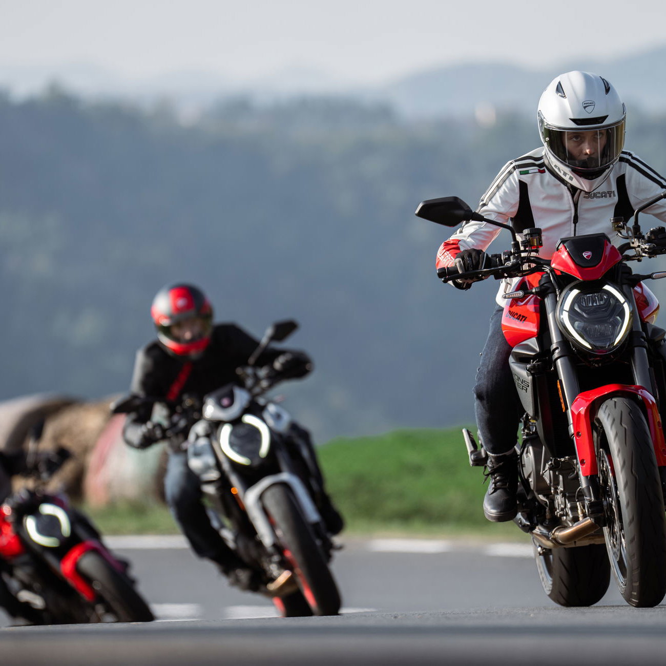 The new Ducati Monster V2 on the road