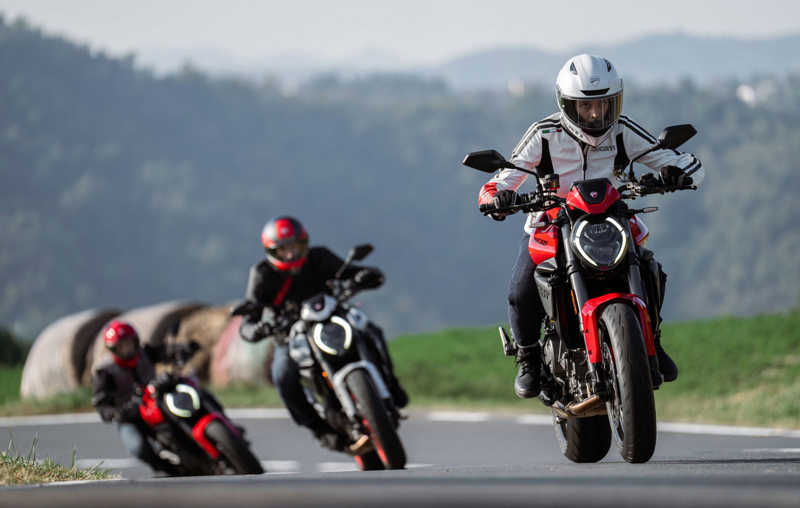 The new Ducati Monster V2 on the road