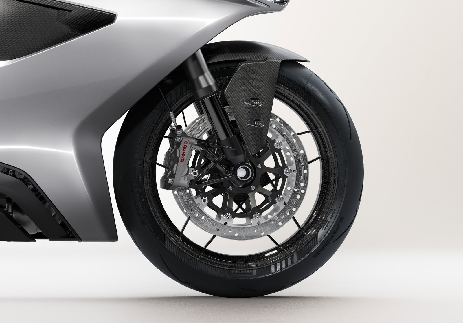 Top-spec Brembo HyPure brake callipers at the front