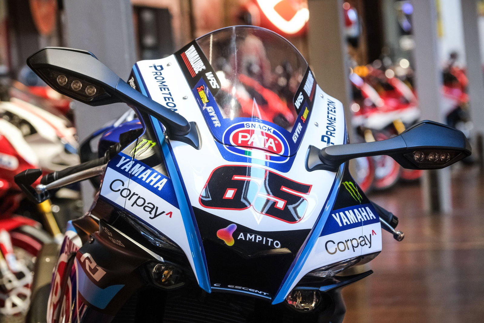 Front of the Rea Yamaha R1 replica