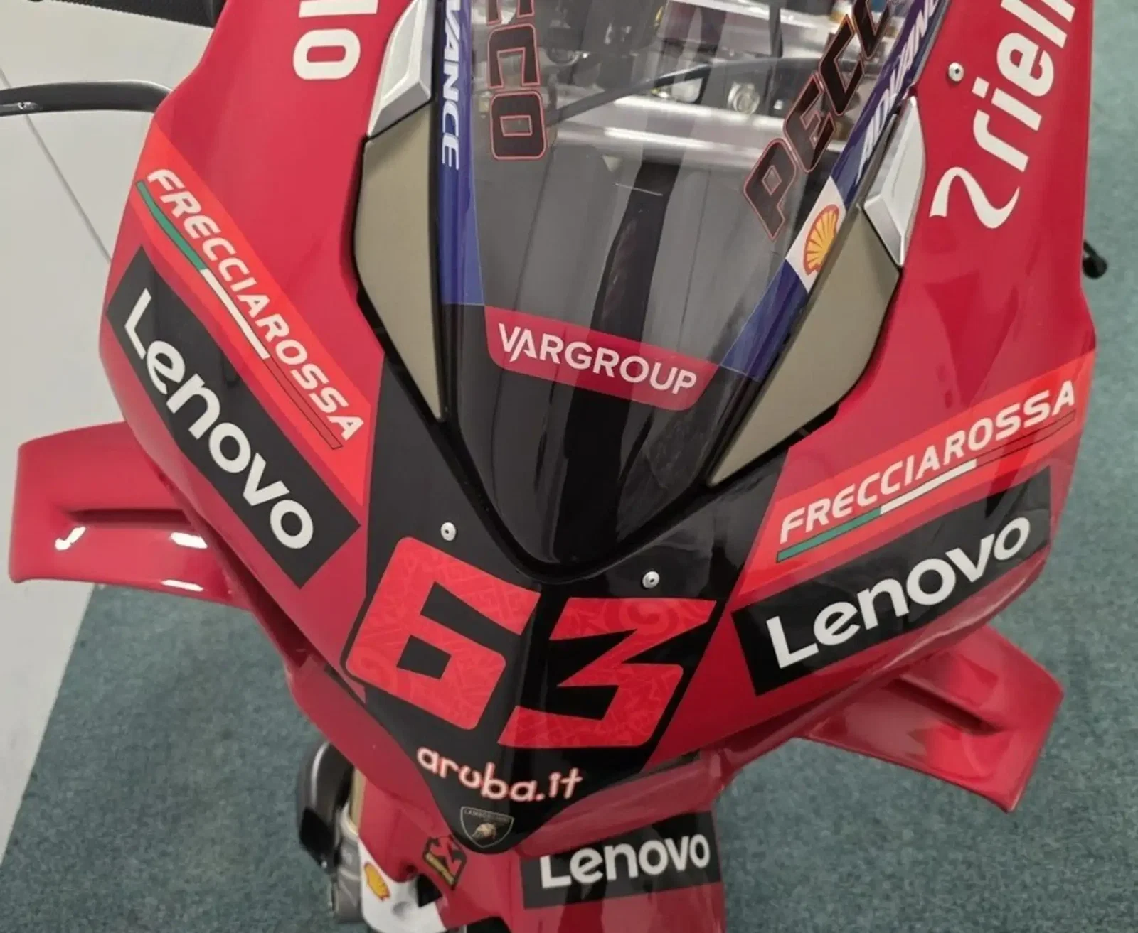 Bagnaia race number on the Panigale V4 for sale
