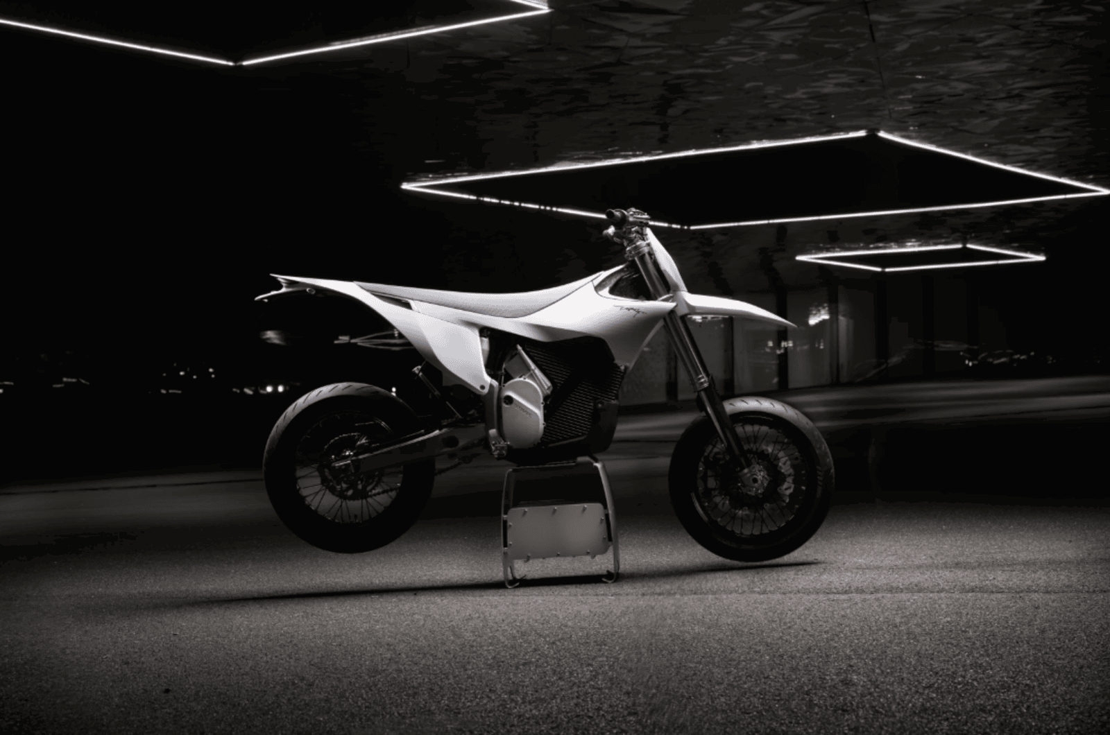 Stark Future's new Varg SM supermoto bike in white