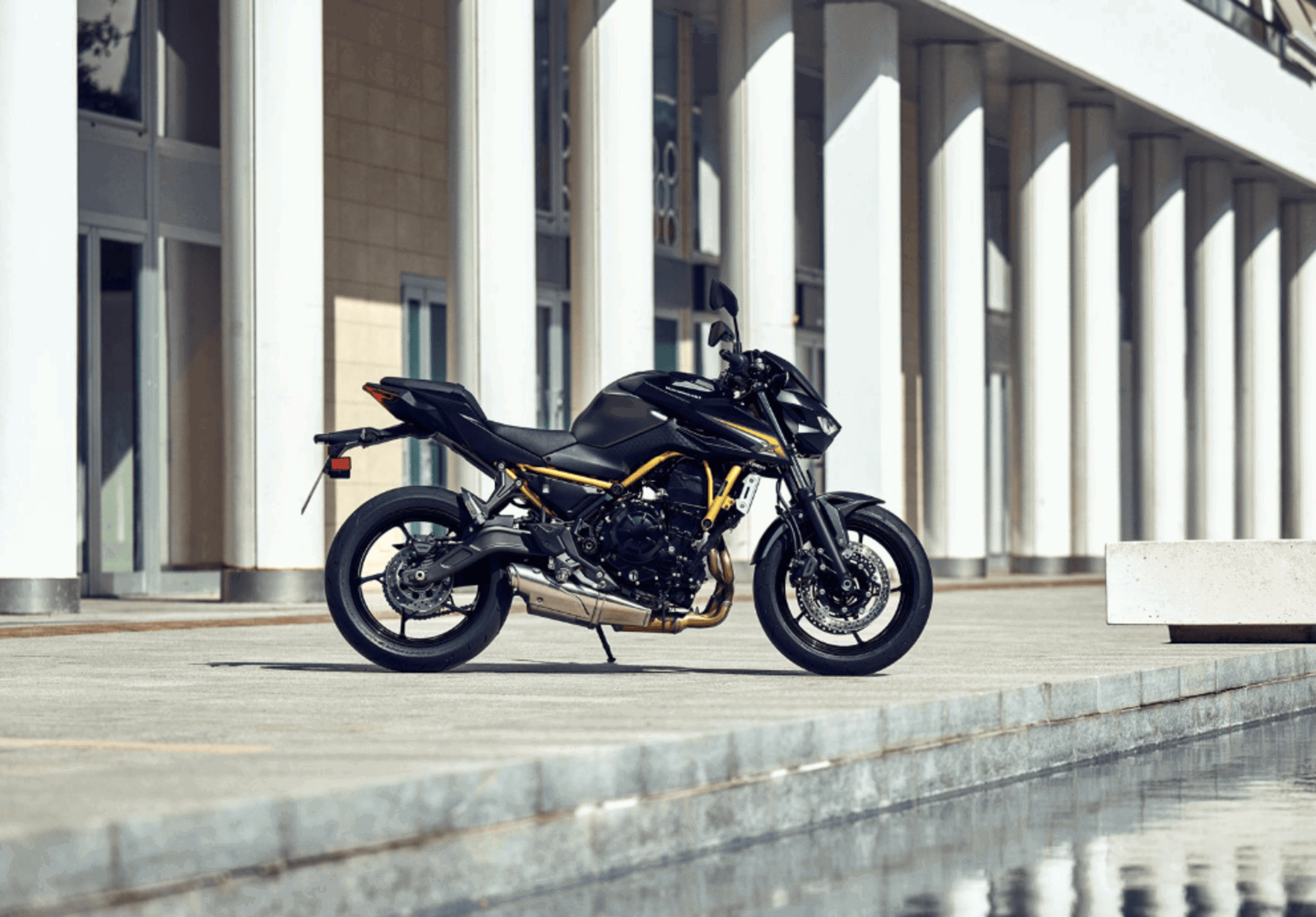 Static shot of the new Kawasaki Z650 S