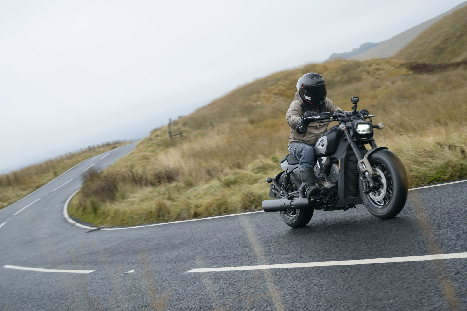 The bike is surprisingly planted - even in the wet