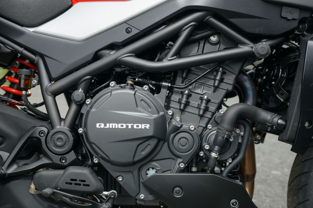 The engine is a 904cc DOHC with a 270-degree crank and four valves per cylinder