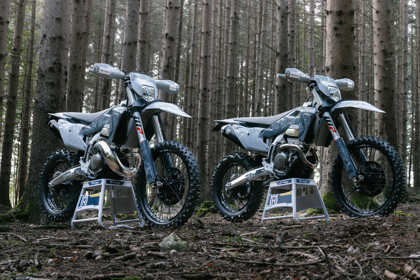 TE 300 Pro and FE 350 Pro Husqvarna motorcycles off-road