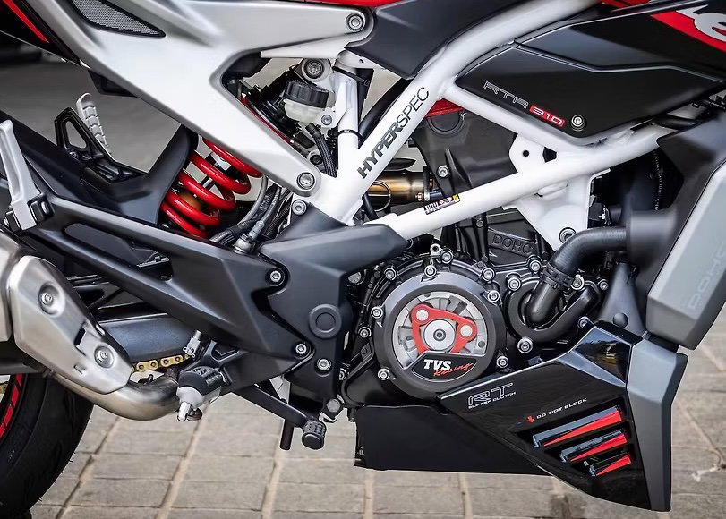 The engine features a slipper clutch, quickshifter and a host of electronics