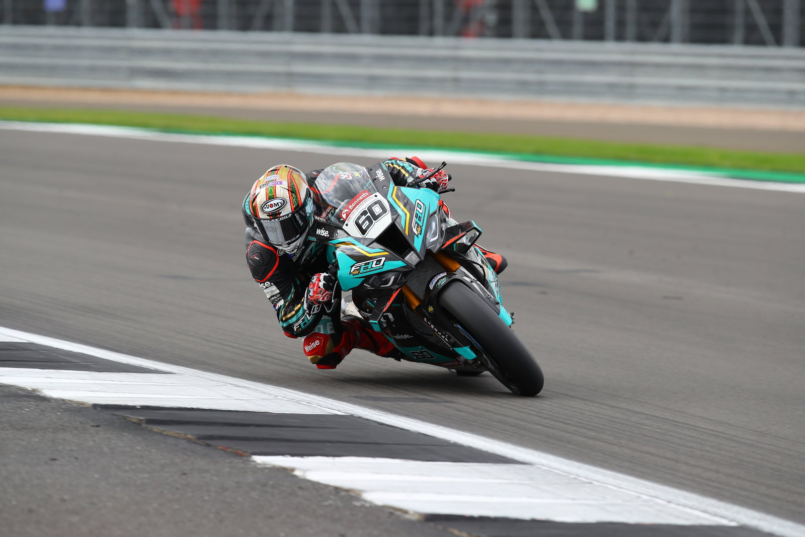 Peter Hickman racing his BMW M1000 RR at Silverstone