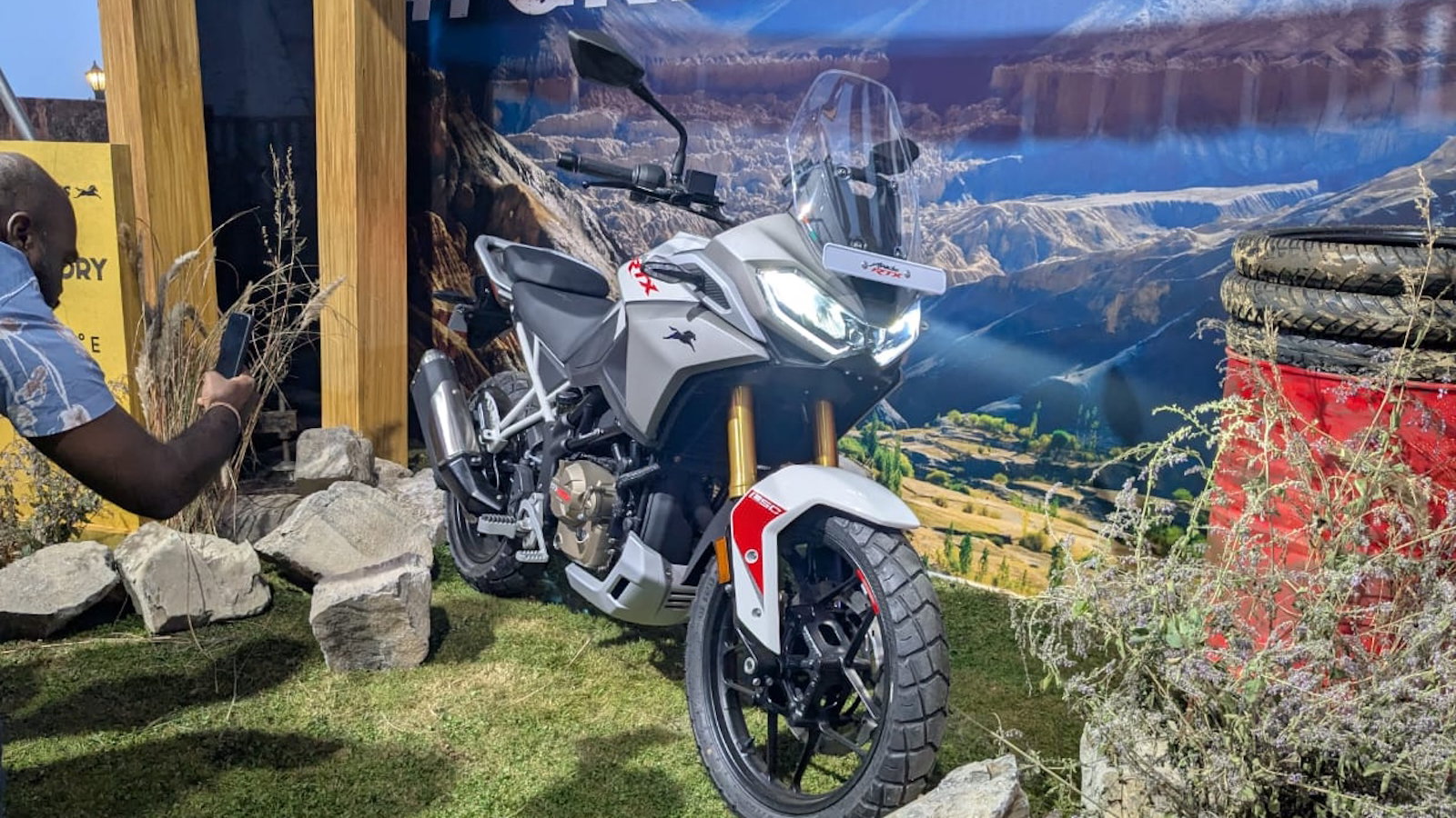 The TVS Apache RTX 300 adventure bike