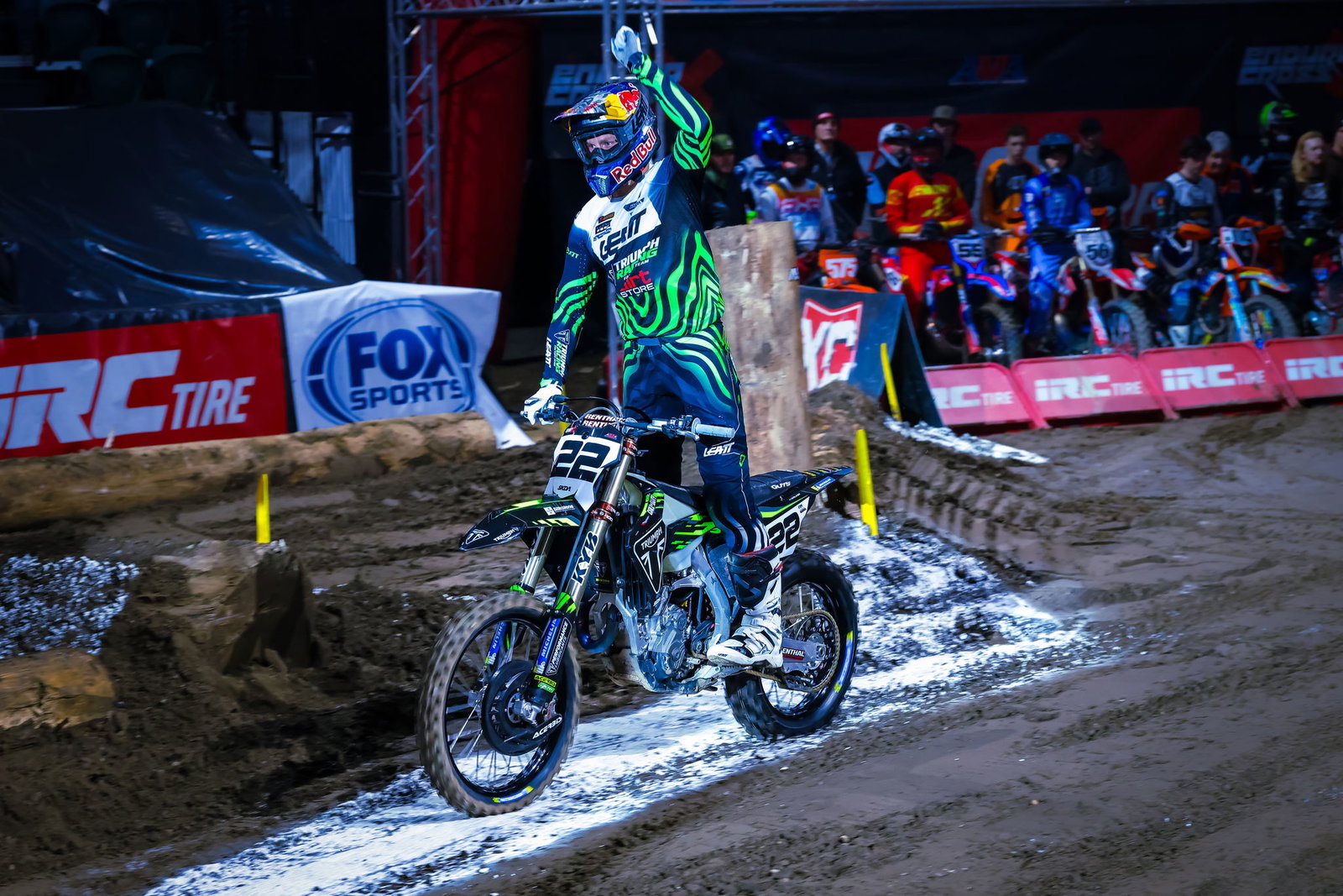 Triumph TF 450-E racing in the EnduroCross series