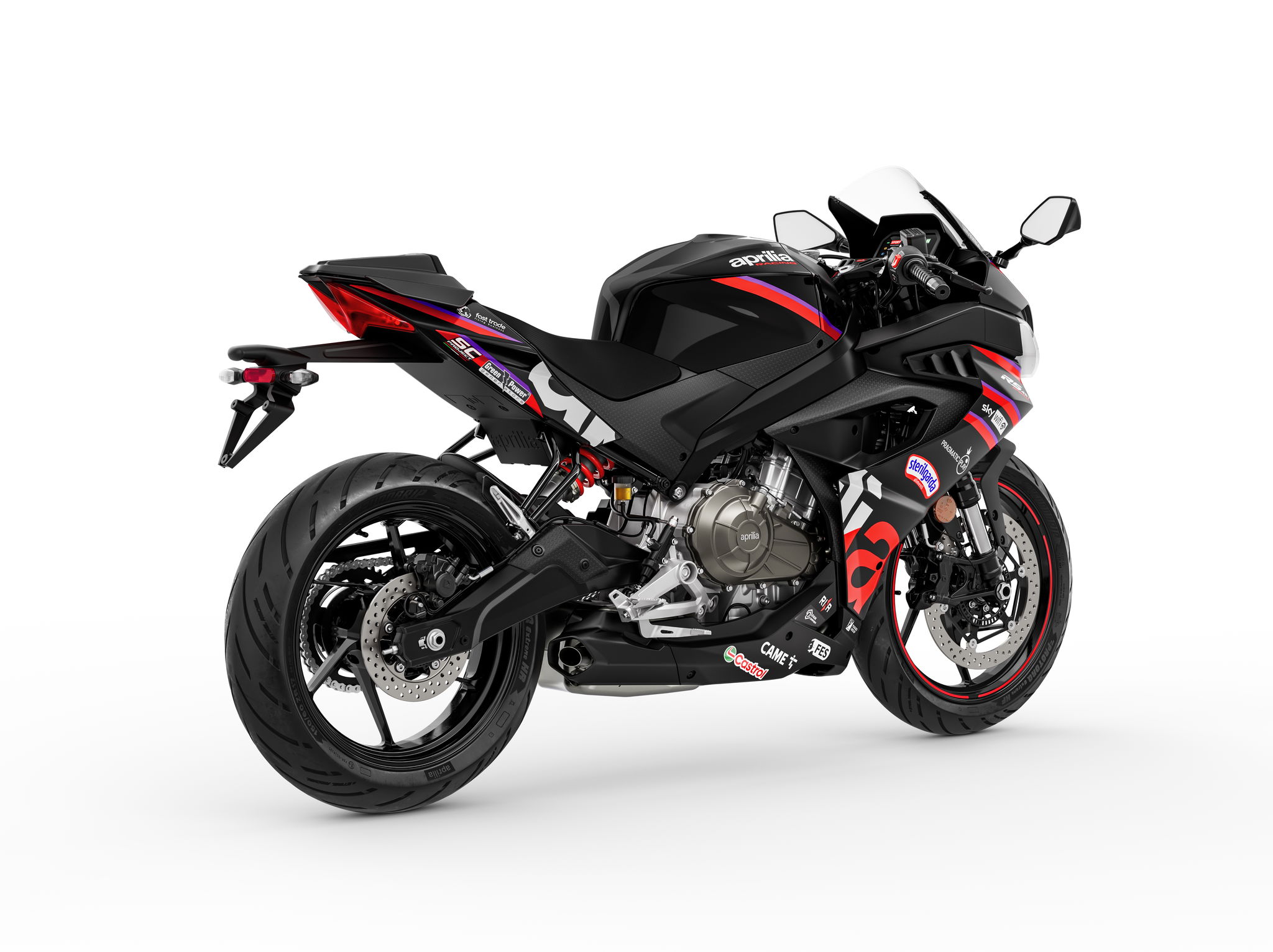 Le RS457 GP d'Aprilia est doté d'un quickshifter en standard