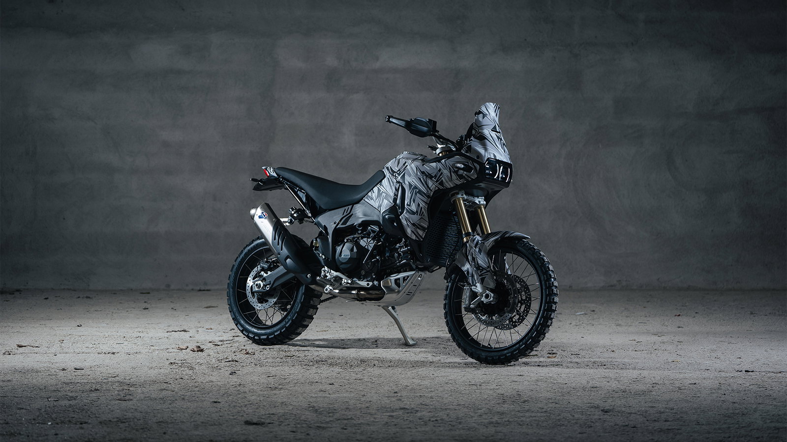 2026 Ducati DesertX in a camo dressing