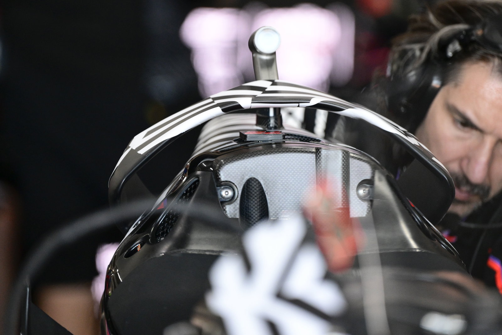 Aprilia's smaller rear wing