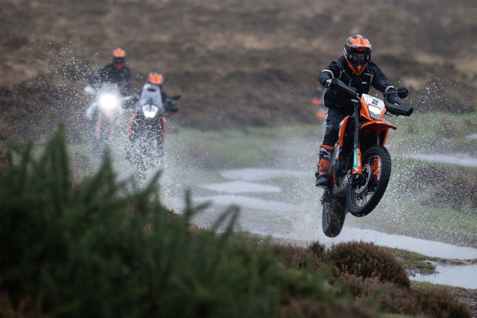KTM 390 Enduro R being ridden off-road