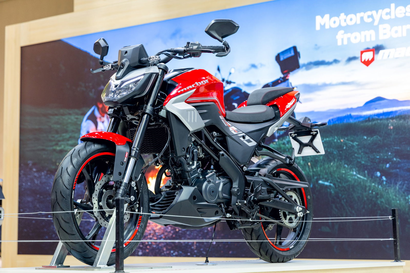 A Macbor motorcycle at EICMA