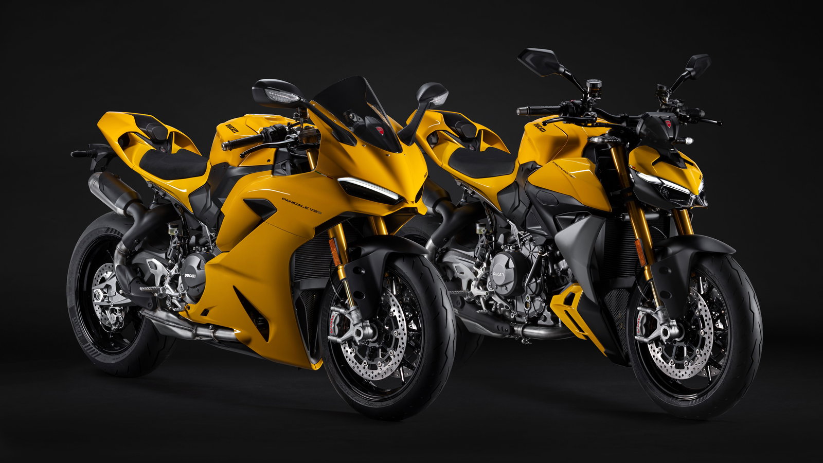 Ducati's Panigale V2 S and Streetfighter V2 S get yellow paint job