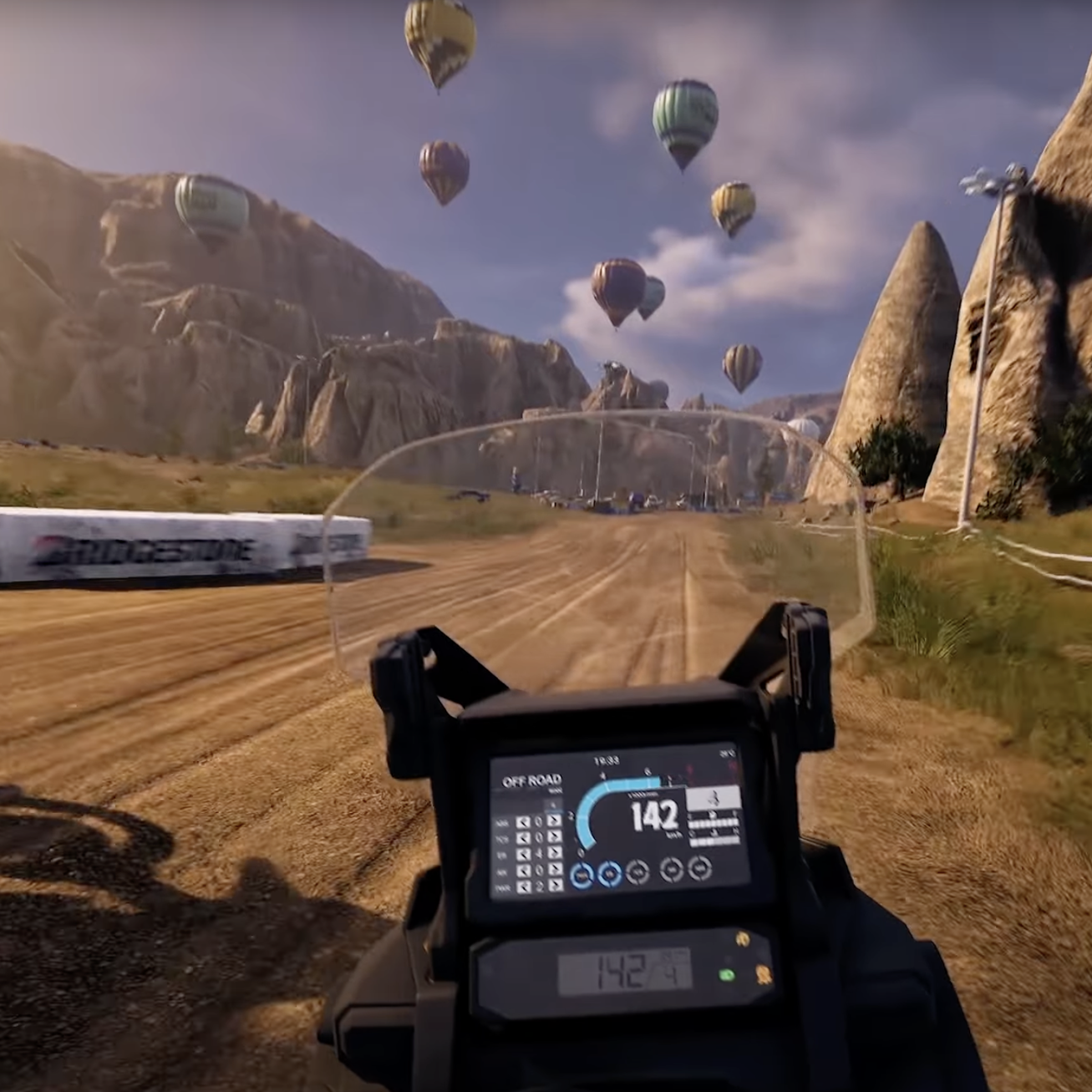 I wonder if you can ride up the canyon walls and jump to pop the balloons?