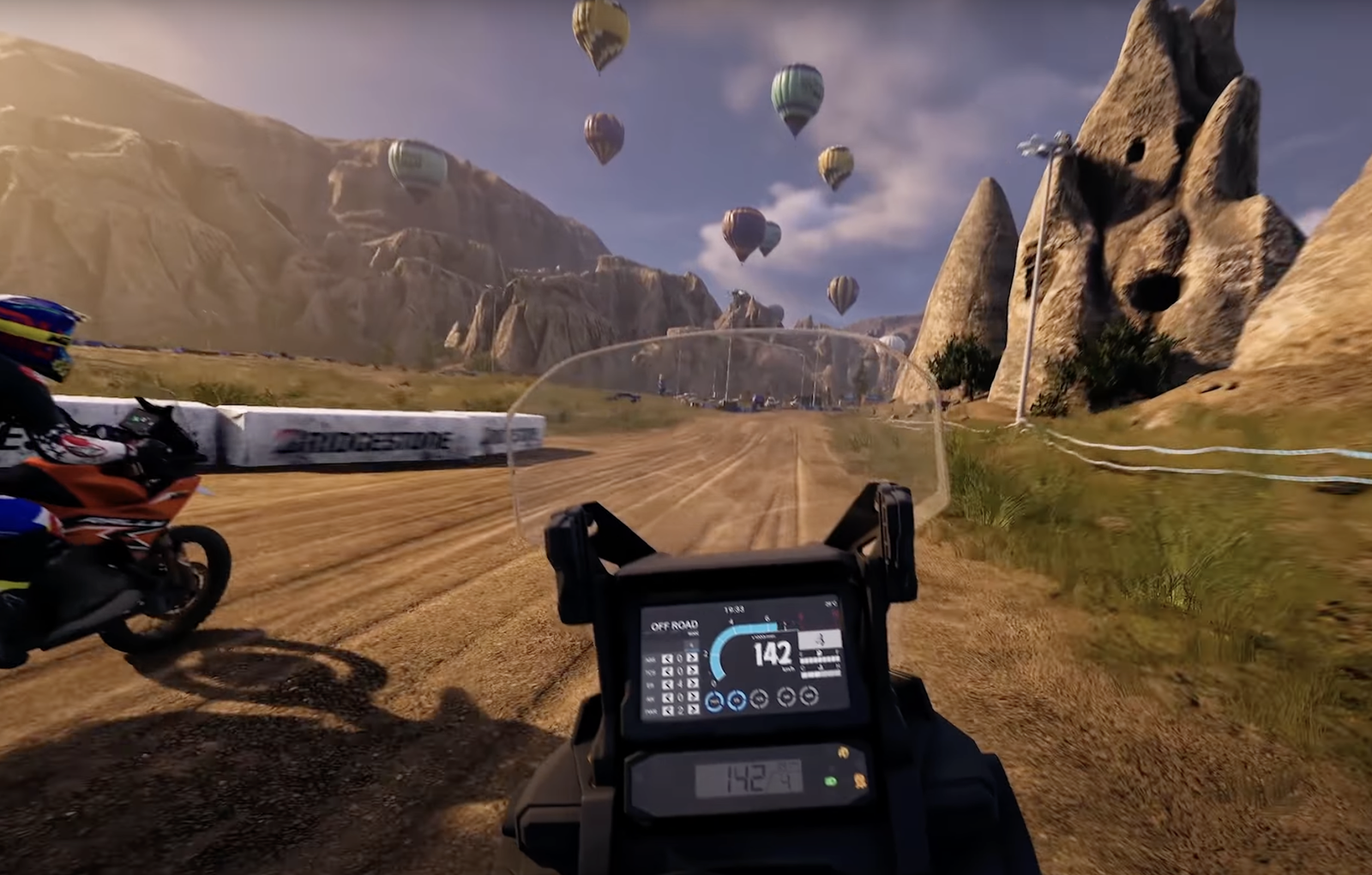 I wonder if you can ride up the canyon walls and jump to pop the balloons?