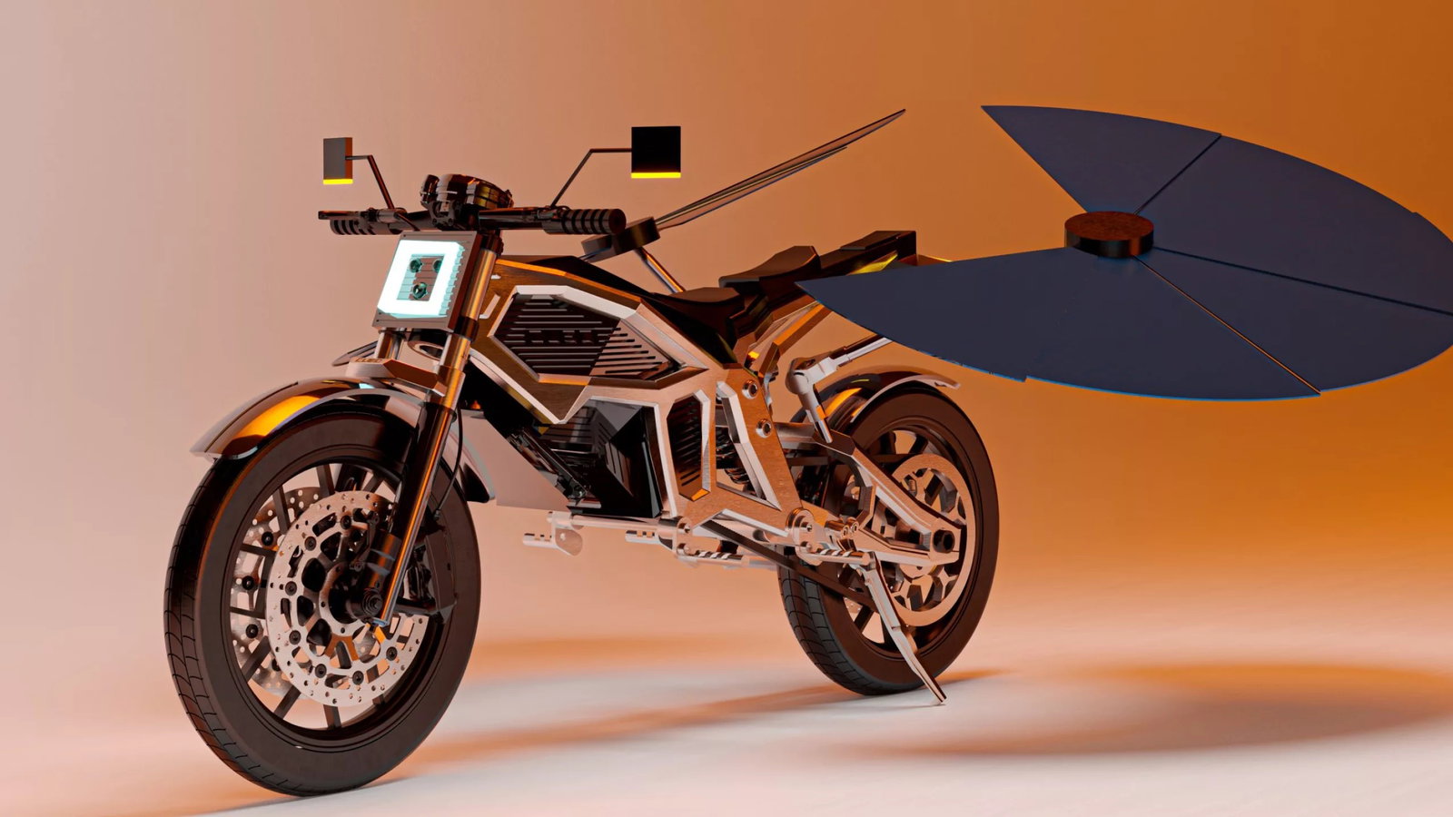 The Solaris solar-powered motorcycle