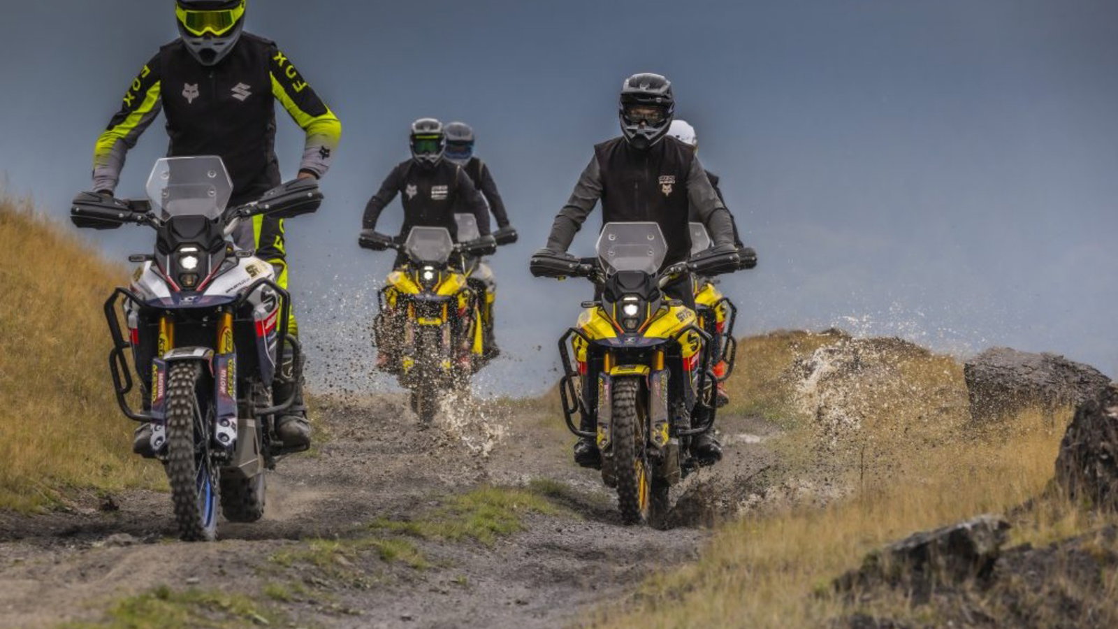Suzuki motorcycles riding off-road