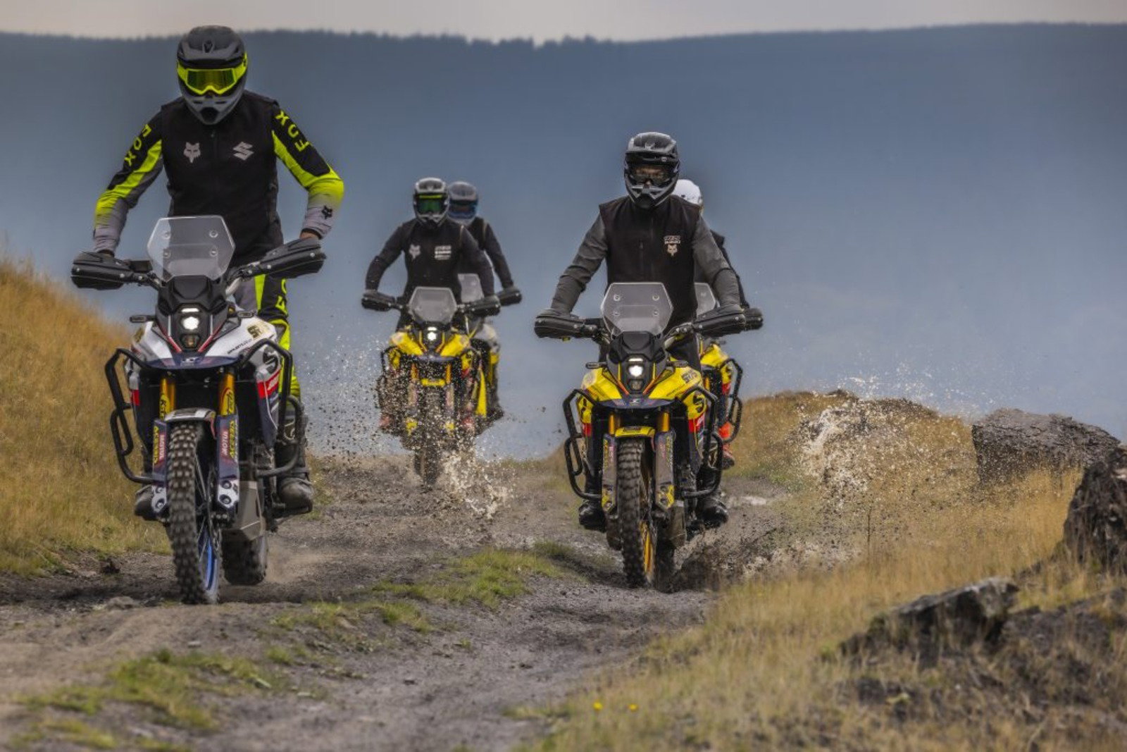 Suzuki motorcycles riding off-road
