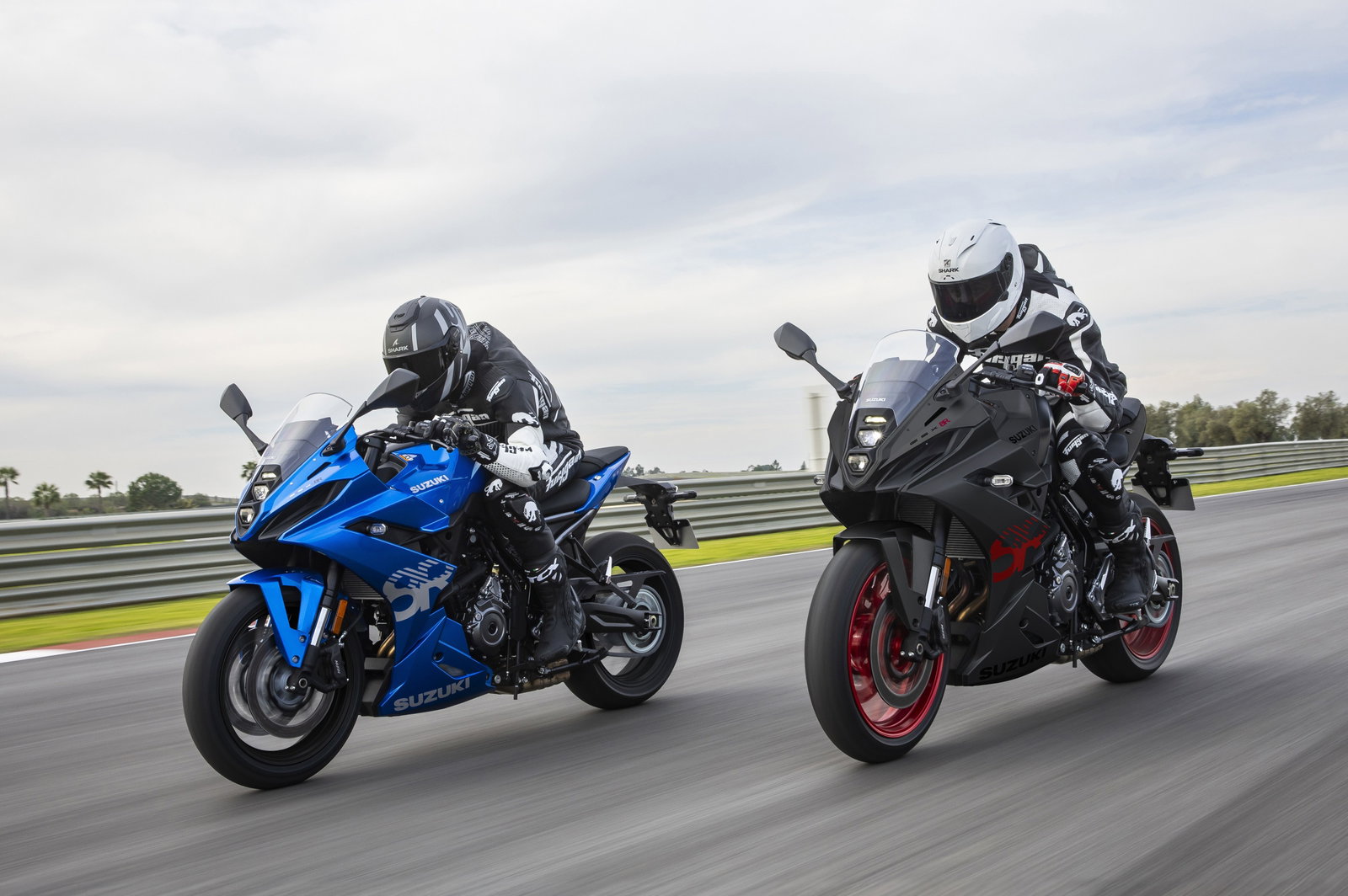 Suzuki GSX-8R bikes riding on a track